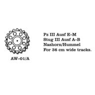   Friulmodel Tracks for Pz III (E-M) / Stug III (A-B) Nashorn 36 cm breit Nashorn 36 cm breit 1:35 (AW-01/A)