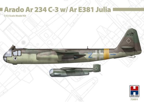 Hobby 2000 Arado Ar 234 C-3 w/ Ar E381 Julia 1:72 (72051)