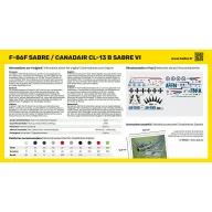   Heller STARTER KIT F-86F SABRE / CANADAIR CL-13 B Sabre VI 1:72 (56277)