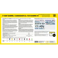   Heller STARTER KIT F-86F SABRE / CANADAIR CL-13 B Sabre VI 1:72 (56277)
