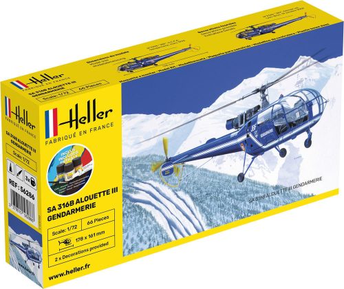 Heller STARTER KIT SA 316 Alouette III Gendarmerie 1:72 (56286)
