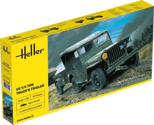 Heller US 1/4 Ton Truck 'n Trailer 1:35 (81105)