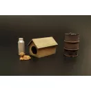 Hauler Dog house with dog 1:35 (HLU35118)