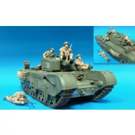   Hobby Fan Brit. Inf. Riding w/Churchill Tank- 4Fig 1:35 (HF590)