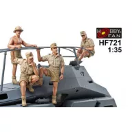 Hobby Fan Sdkfz263 Afrikakorps Crew-4 Figures 1:35 (HF721)