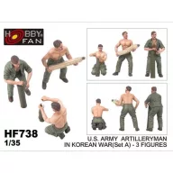   Hobby Fan U.S. Army artillery man in Korean war (set A) (3 figures) 1:35 (HF738)