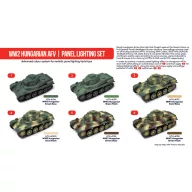   Hataka Acryl Paint Set HTK-AS39 Hungarian WW2 Tank Colours - panel lighting set 6 x 17 ml