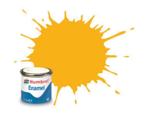 Humbrol Enamel Paint 154 Signal Yellow, Matt 14 ml (AA1674)