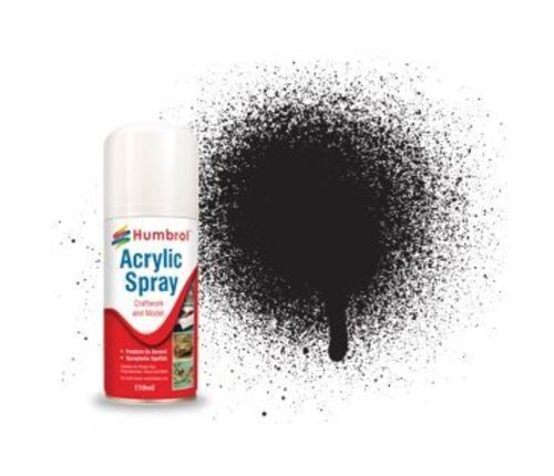 Humbrol Acrylic Spray 150 ml No 33 Black Matt (AD6033)