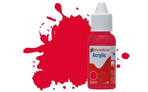 Humbrol Acrylic Paint No.238 Red Arrow Gloss, Dropper Bottle 14 ml (DB0238)