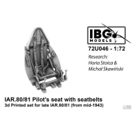 IBG 72U046 Pilot's Seat with seatbelt I.A.R 80/81 1:72
