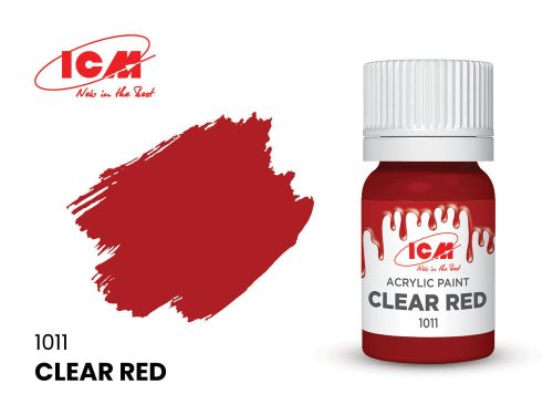 ICM CLEAR COLORS Clear Red bottle 12 ml  (1011)