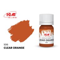 ICM CLEAR COLORS  Clear orange bottle 12 ml  (1016)