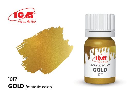 ICM METALLIC COLORS Gold bottle 12 ml  (1017)