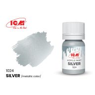 ICM METALLIC COLORS Silver bottle 12 ml  (1024)