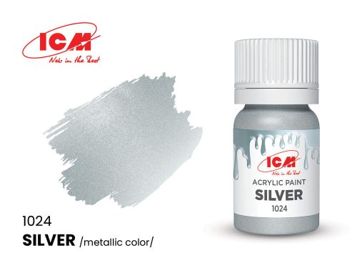 ICM METALLIC COLORS Silver bottle 12 ml  (1024)