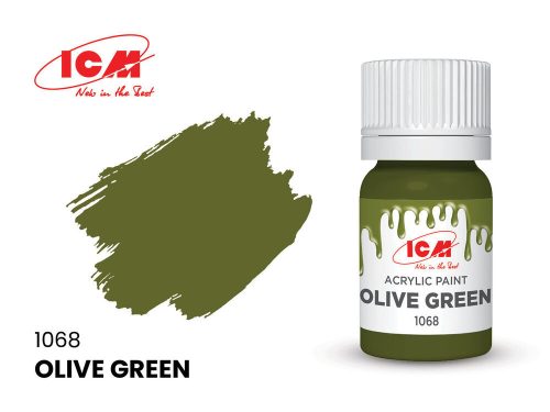 ICM GREEN Olive Green bottle 12 ml  (1068)