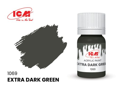 ICM GREEN Extra Dark Green bottle 12 ml  (1069)