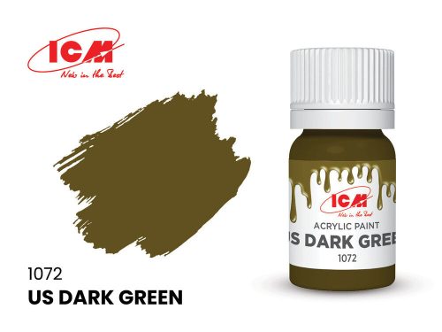 ICM GREEN US Dark Green bottle 12 ml  (1072)