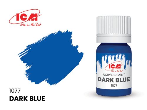 ICM BLUE Dark blue bottle 12 ml  (1077)