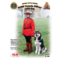 ICM RCMP Female Officer with dog 1:16 (16008)