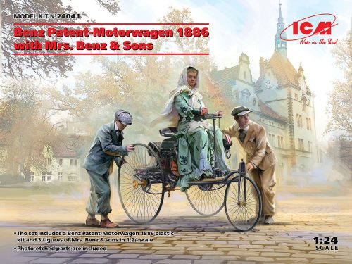 ICM Benz Patent-Motorwagen 1886 with Mrs. Benz & Sons 1:24 (24041)