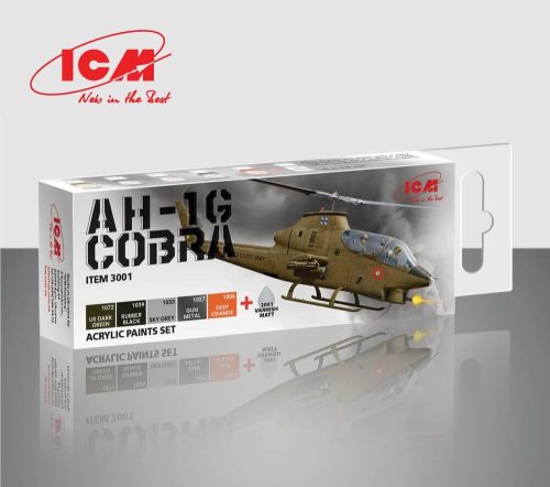 ICM Acrylic paint set for Cobra AH-1G 6 x12 ml  (3001)