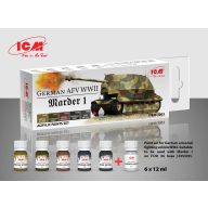   ICM Acrylic paint set for German AFV WW2 (Marder I) 6 x12 ml  (3003)