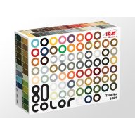   ICM Acrylic paint set 80 pcs (77 color + 3 varnishes) 80 x 12 ml  (3004)