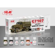  ICM Acrylic paint set for US WWII vehicles (G7107) 6 x12 ml  (3005)