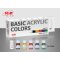 ICM Acrylic paint set Basic acrylic colors 6 x12 ml  (3010)