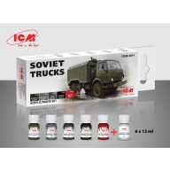 ICM Acrylic paint set for Soviet trucks 6 x12 ml  (3011)
