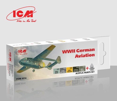 ICM Acrylic Paint Set for German aviation after 1943 6 x12 ml  (3014)