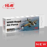   ICM Acrylic Paint Set for WWII Royal Air Force 6 x 12 ml  (3018)