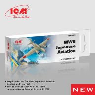   ICM Acrylic Paint Set for WWII Japanese Aviation 6 x 12 ml  (3021)
