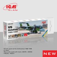   ICM Acrylic paint set for US Aviation 1980 - 1990 6 x 12 ml  (3028)
