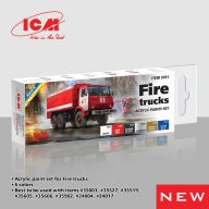 ICM Acrylic paint set for Fire trucks 6 x 12 ml  (3031)