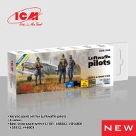 ICM Acrylic paint set for Luftwaffe pilots 6 x 12 ml  (3046)