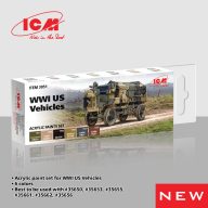   ICM Acrylic Paint Set for WWI US military vehicles 6 x12 ml (3051)