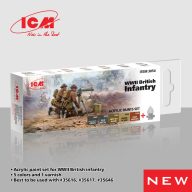   ICM Acrylic Paint Set for WWII British infantry 6 x12 ml (3054)