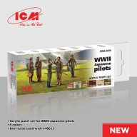   ICM Acrylic Paint Set for WWII Japanese pilots 6 x12 ml (3056)