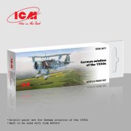   ICM Acrylic Paint Set for German aviation of the 1930s 6 x12 ml (3071)
