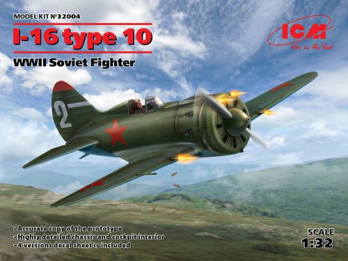 ICM I-16 type 10, WWII Soviet Fighter 1:32 (32004)