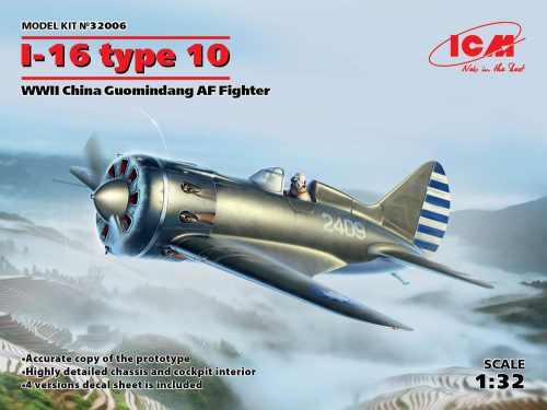 ICM I-16 type 10, WWII China Guomindang AF Fighter 1:32 (32006)