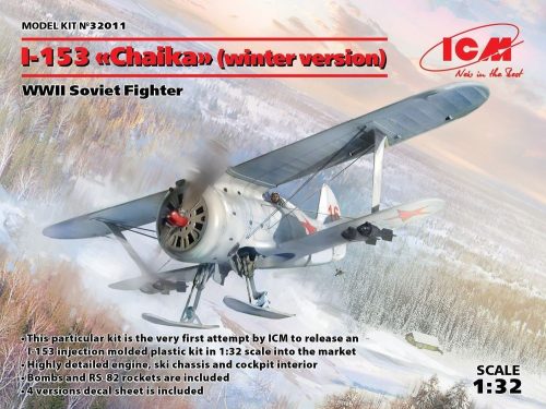 ICM I-153(winter version),WWII Soviet Fighte 1:32 (32011)