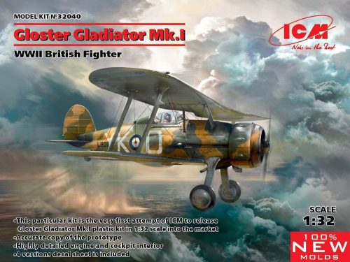ICM Gloster Gladiator Mk.I,WWII British Figh 1:32 (32040)