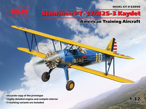 ICM Stearman PT-17/N2S-3 Kaydet , American Training Aircraft 1:32 (32050)