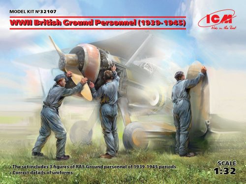 ICM WWII British Ground Personnel(1939-1945)(3 figures) 1:32 (32107)