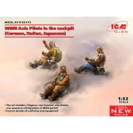   ICM WWII Axis Pilots in the cockpit (German, Italian, Japanese) (100% new molds) 1:32 (32111)
