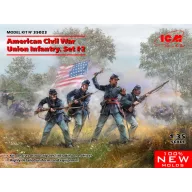   ICM American Civil War Union Infantry. Set #2 (100% new molds) 1:35 (35023)